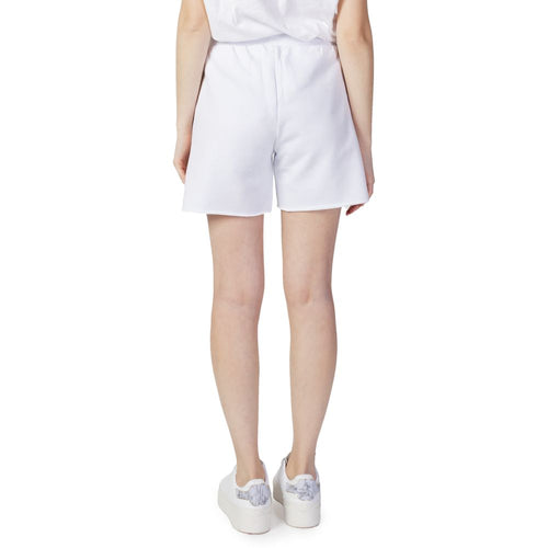 Blaue Shorts aus weißer Baumwolle