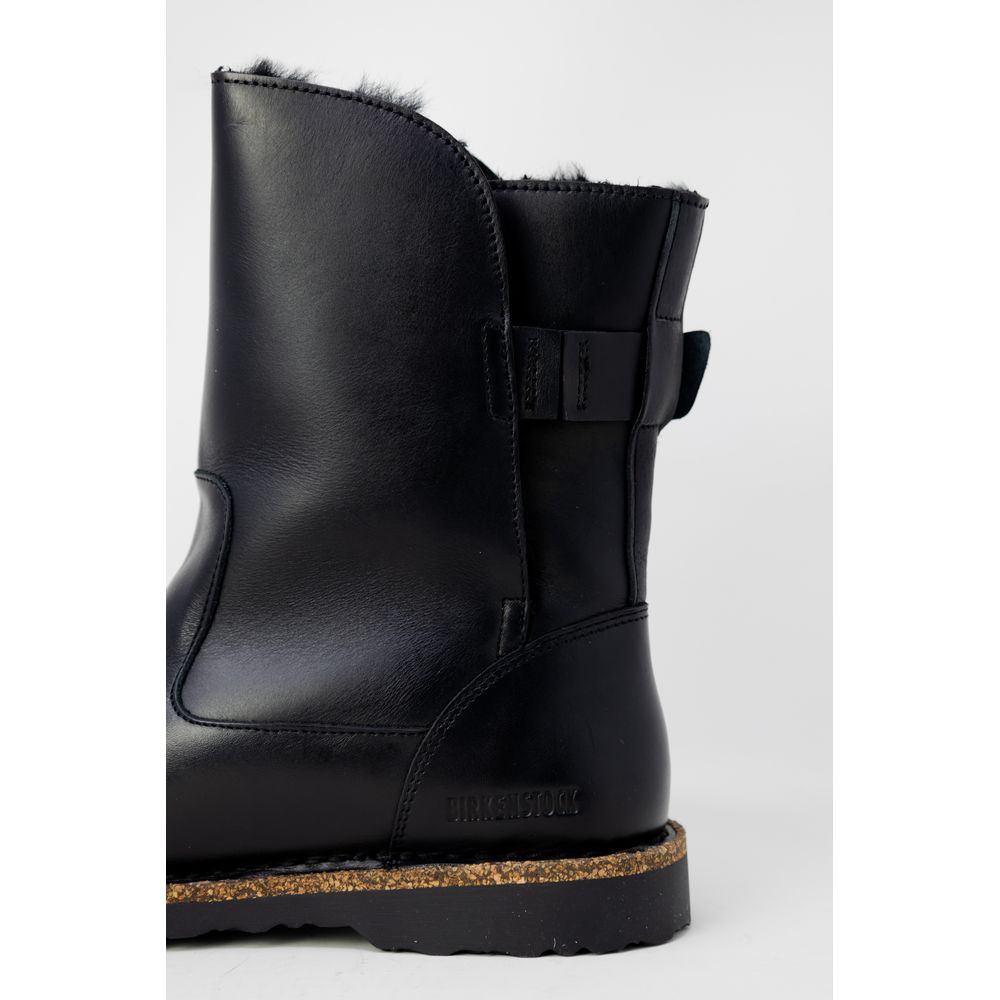 Birkenstock Schwarze Leder-Stiefeletten