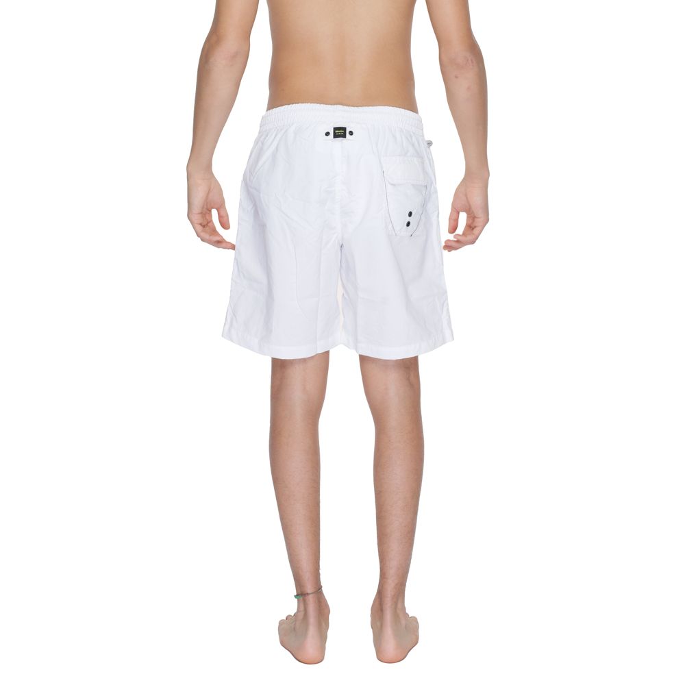 Blauer Weiße Badeshorts aus Polyamid