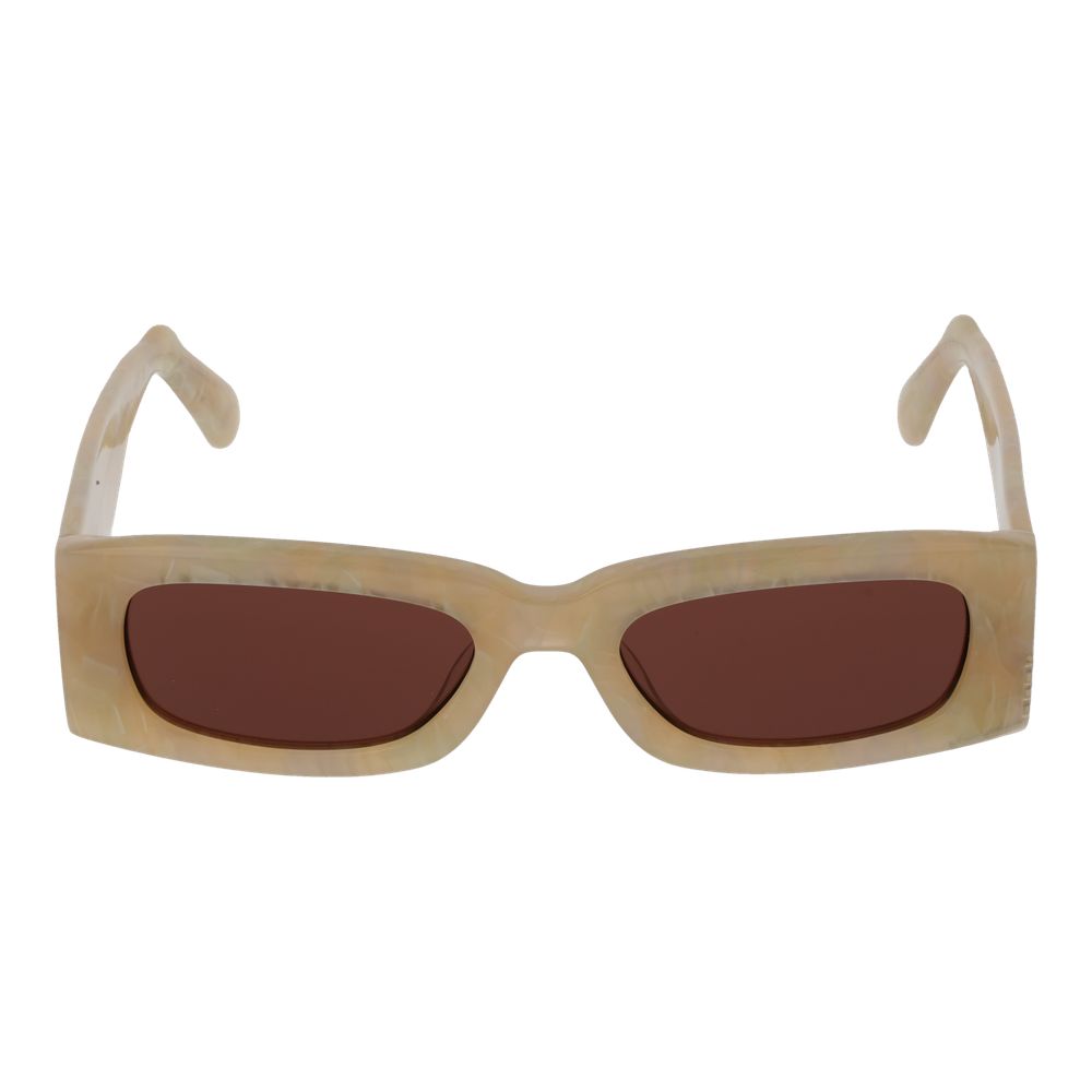 GCDS Cremefarbene Sonnenbrille aus Kunststoff
