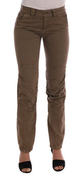 Ermanno Scervino Braun Baumwolle Casual Slim Fit Hose
