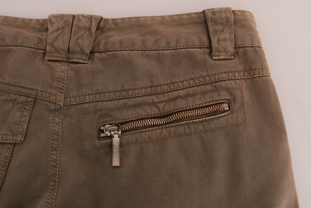 Ermanno Scervino Braun Baumwolle Casual Slim Fit Hose