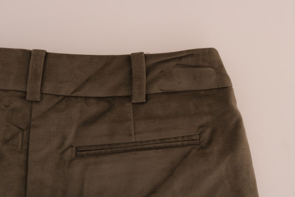 Ermanno Scervino Bermudashorts aus braunem Samt
