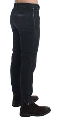 Costume National Blaue Baumwolle Slim Pants Denim Jeans