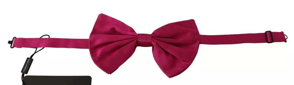 Dolce & Gabbana Rosa 100% Seide Verstellbare Halsfliege Männer