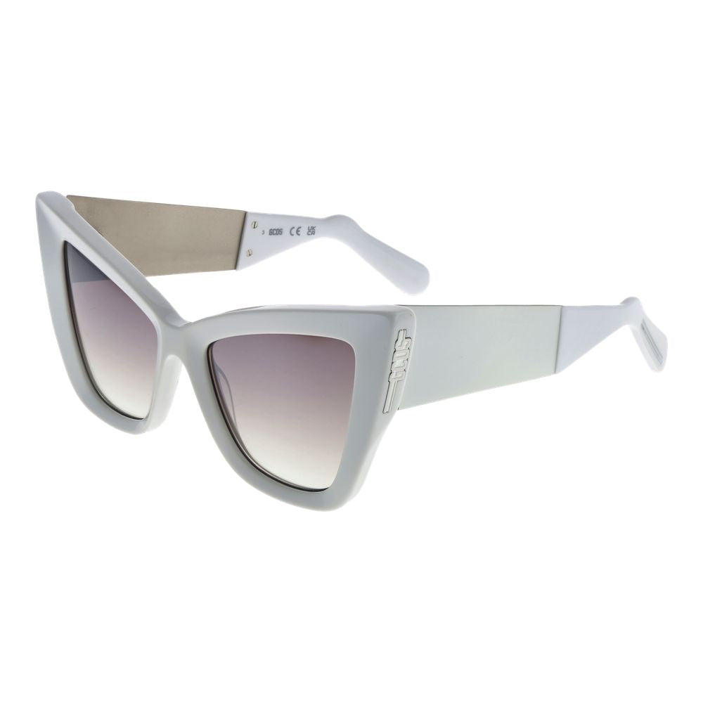 GCDS Weiße Sonnenbrille aus Acetat