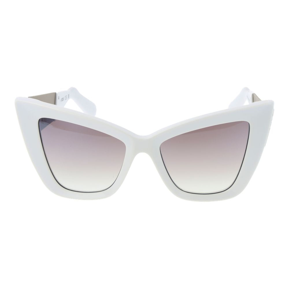 GCDS Weiße Sonnenbrille aus Acetat