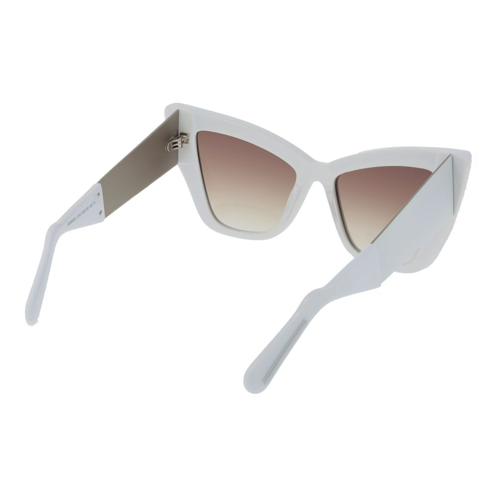 GCDS Weiße Sonnenbrille aus Acetat
