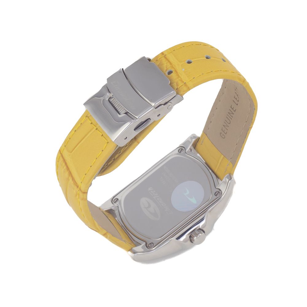 Chronotech Gelbe Leder-Kleidungsuhr