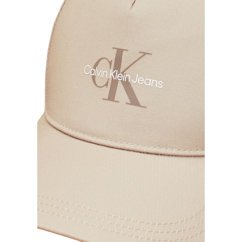 Calvin Klein Jeans Beige Recycelte Polyester Mützen Baseballmütze