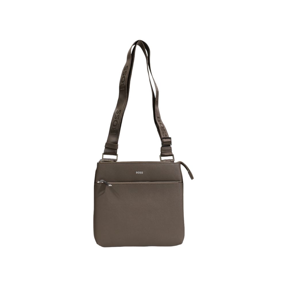 Hugo Boss Kuriertasche aus grünem Leder