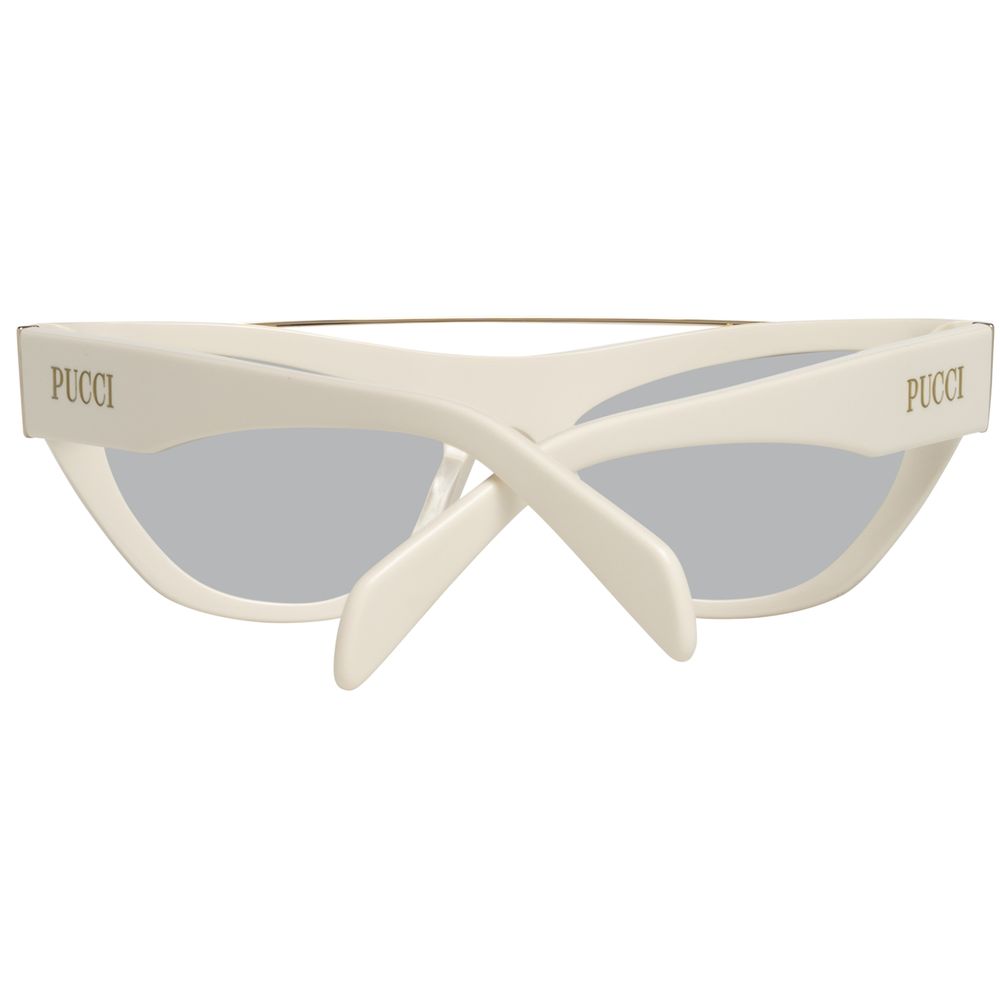Emilio Pucci Weiße Metall-Sonnenbrille