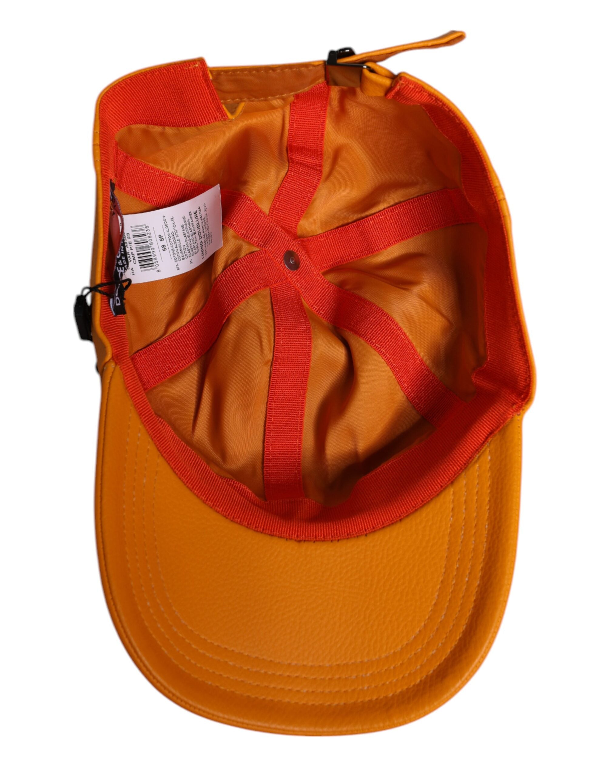 Dolce & Gabbana Orange Baumwolle 6 Panels Baseballmütze