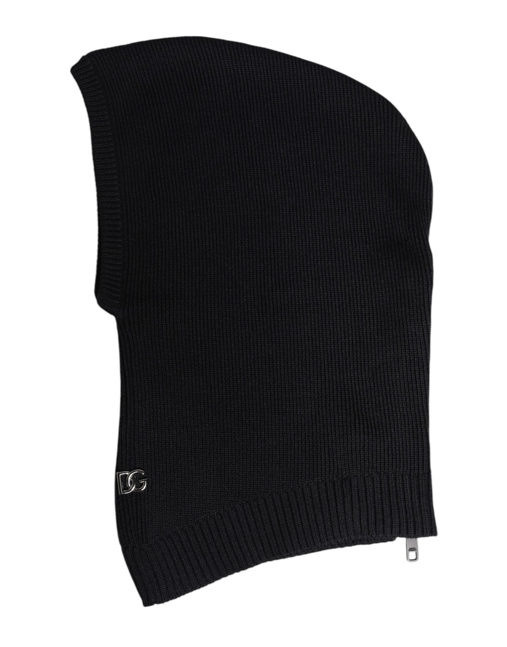 Dolce & Gabbana Schwarzer Woll-Ganzkopfwickel Balaclava Hut