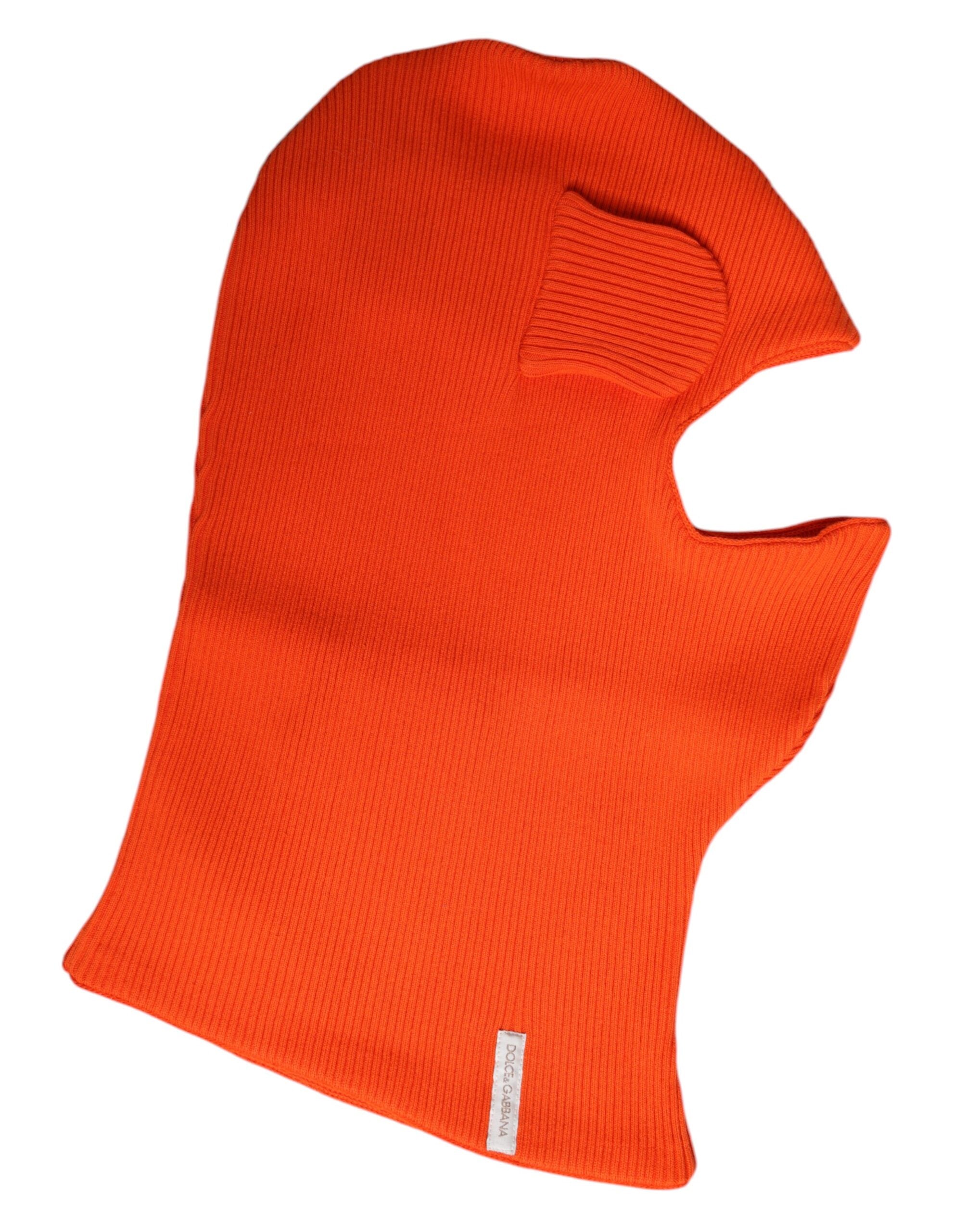 Dolce & Gabbana Orange Baumwolle Ganzkopfpackung Balaclava Hut