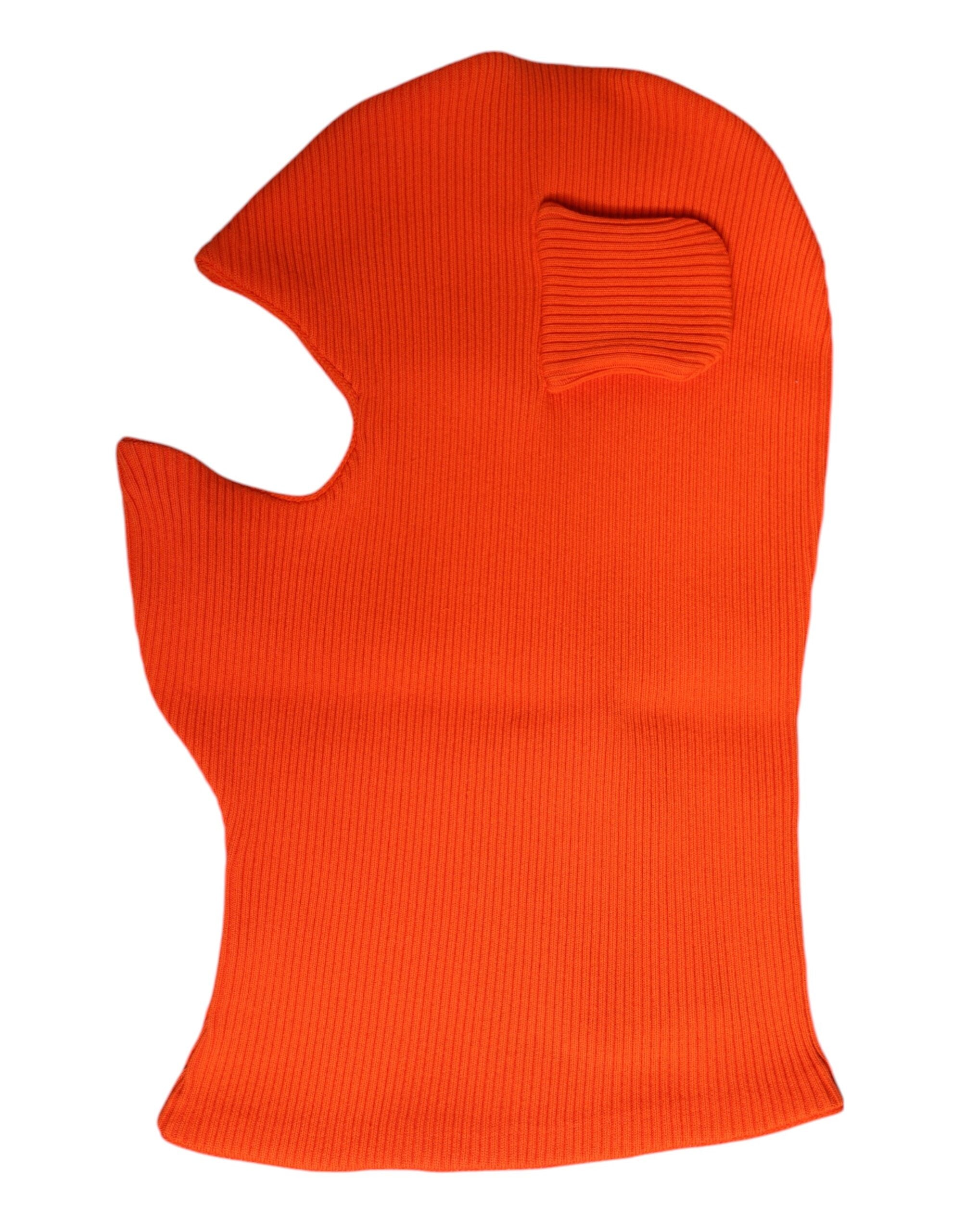 Dolce & Gabbana Orange Baumwolle Ganzkopfpackung Balaclava Hut