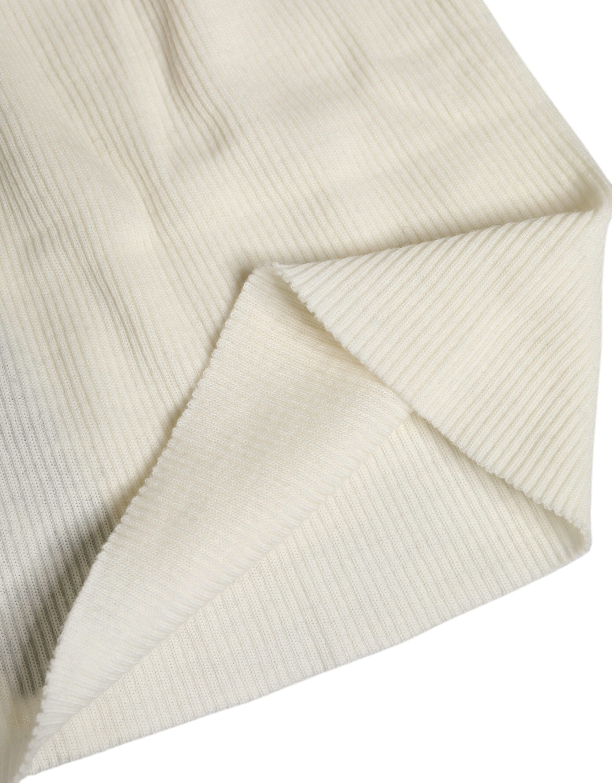 Dolce & Gabbana Beige Wollmischung gestrickte Beanie-Mütze