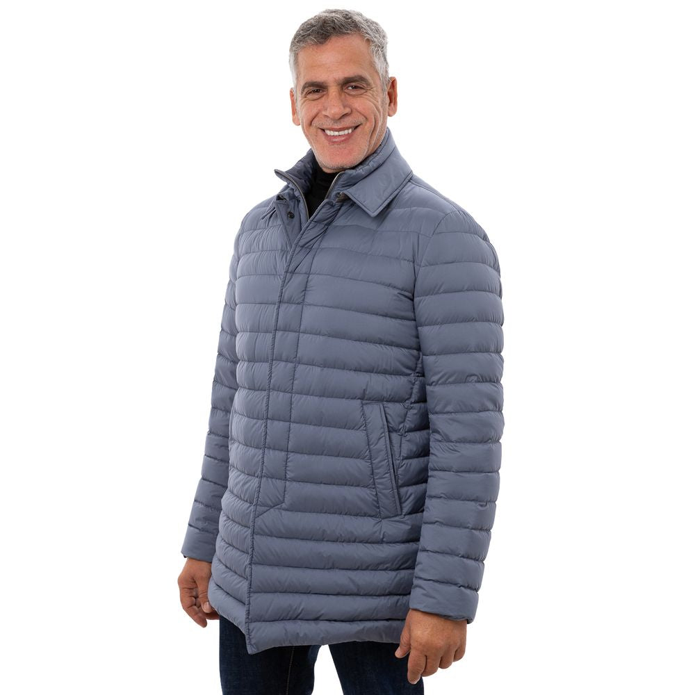 Herno Blauer Polyester-Mantel