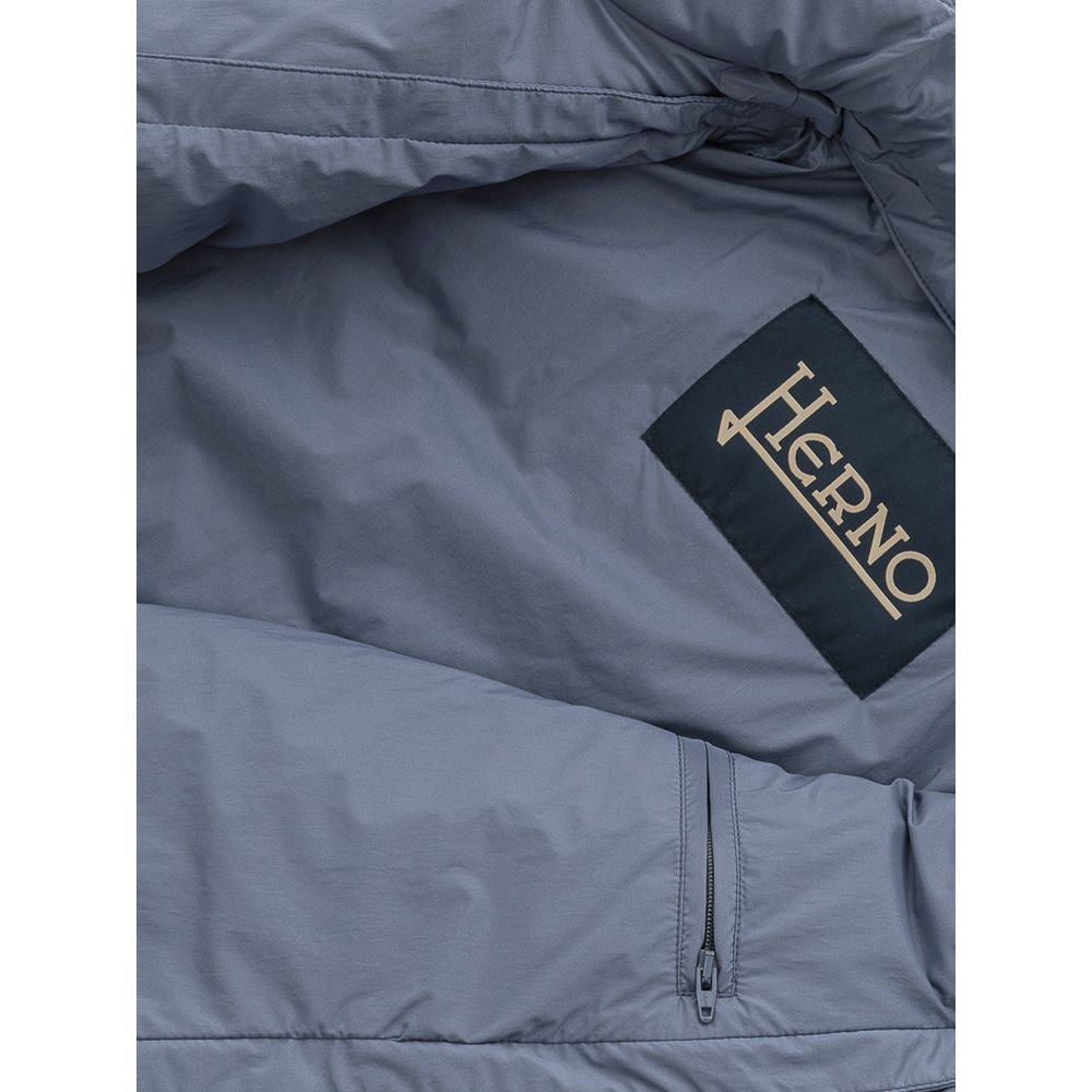 Herno Blauer Polyester-Mantel