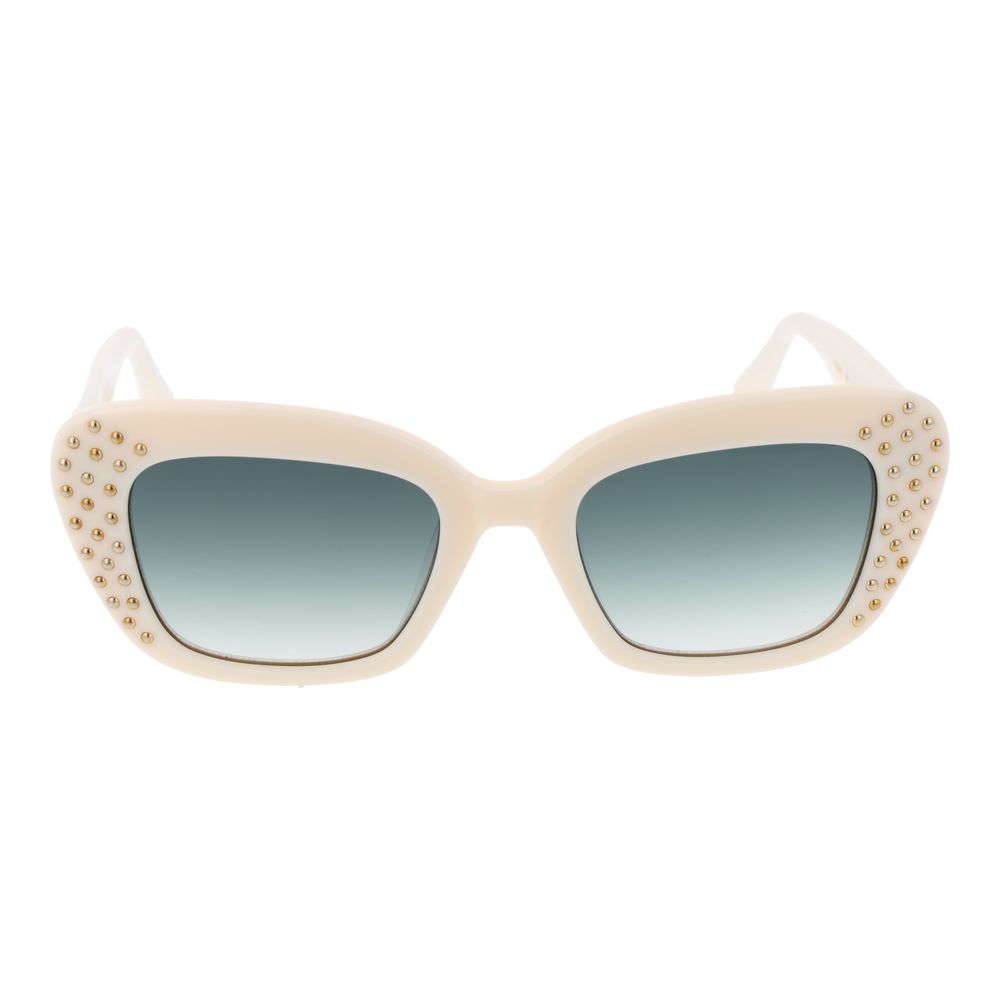 Maje Sonnenbrille aus Cremefarbenem Acetat