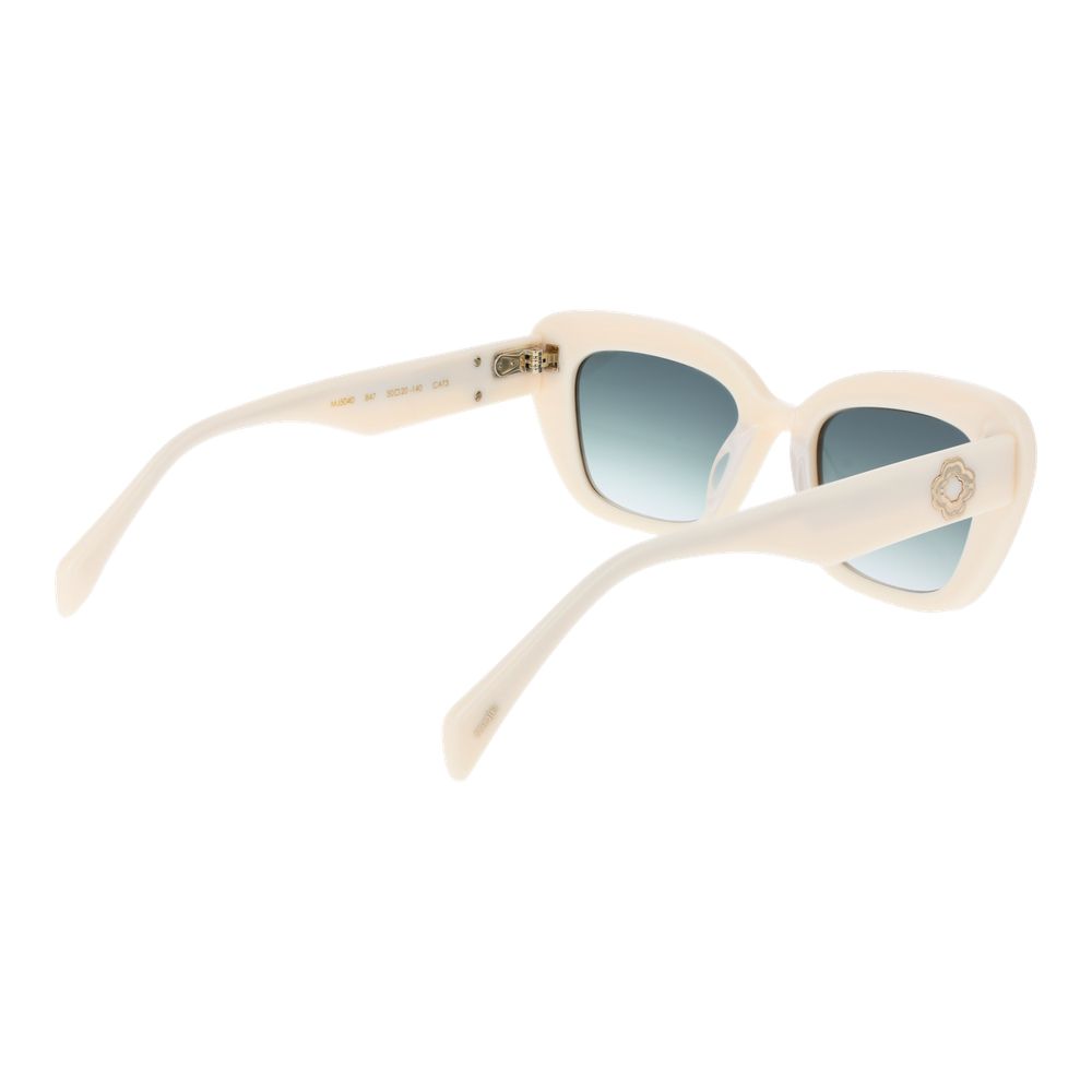 Maje Sonnenbrille aus Cremefarbenem Acetat