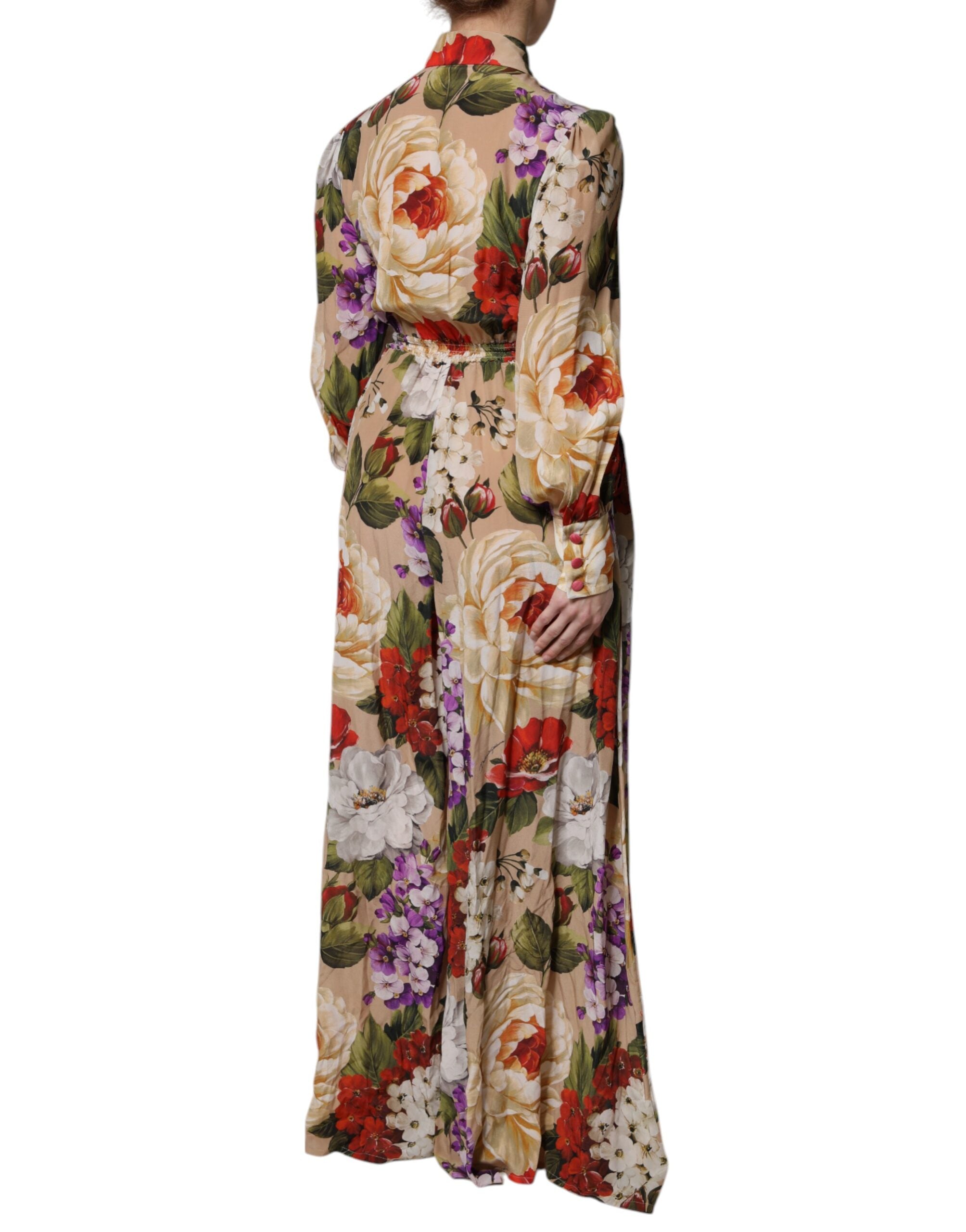 Dolce & Gabbana Multicolor Floral Weites Bein Jumpsuit Kleid