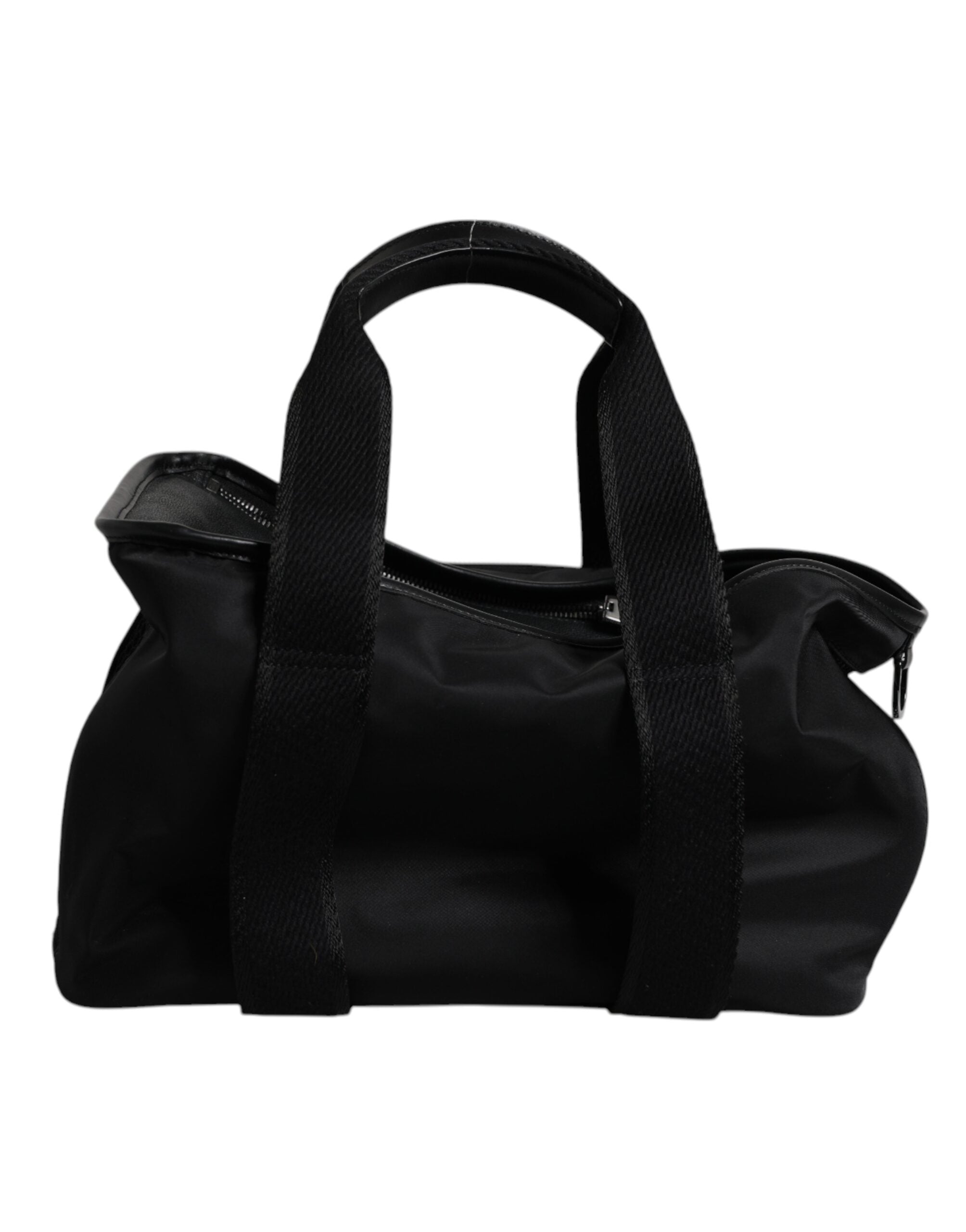 Dolce & Gabbana Schwarzer Schultergurt Pet Carry Logo Plaque Tasche