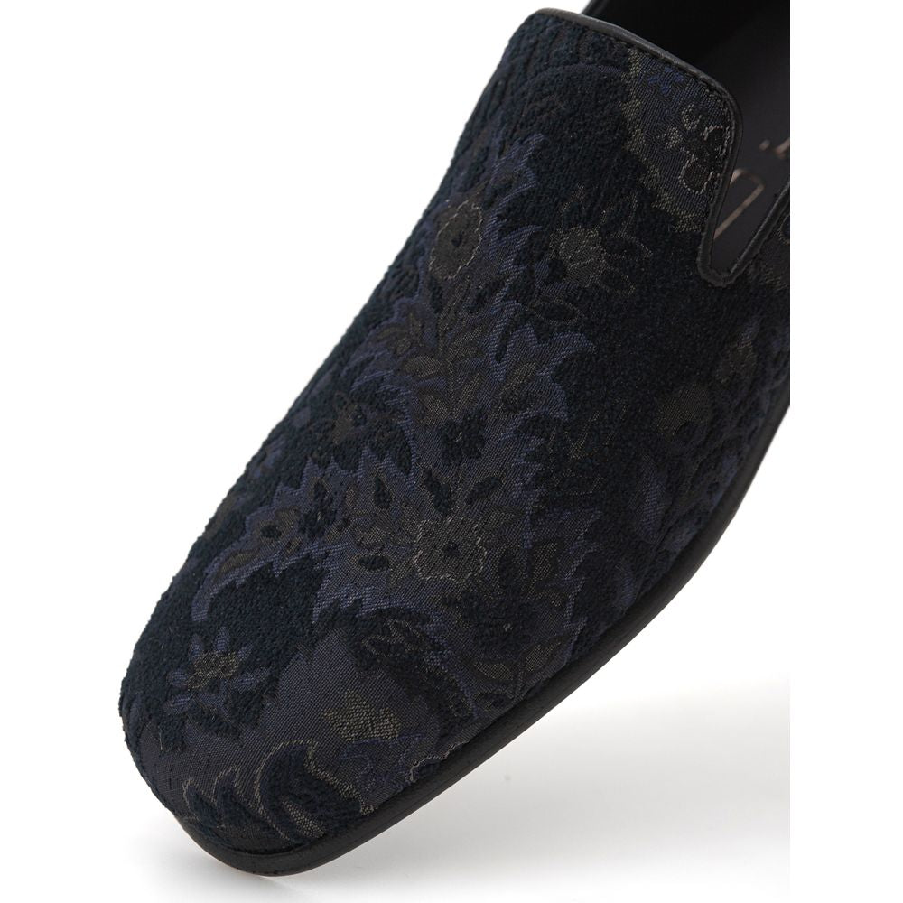 Etro Elegante blaue Leder-Loafer zum Hineinschlüpfen