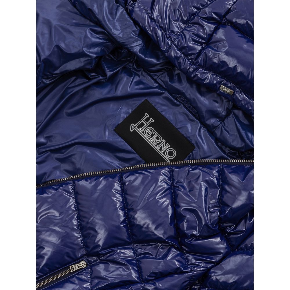 Herno Blauer Polyamid-Mantel