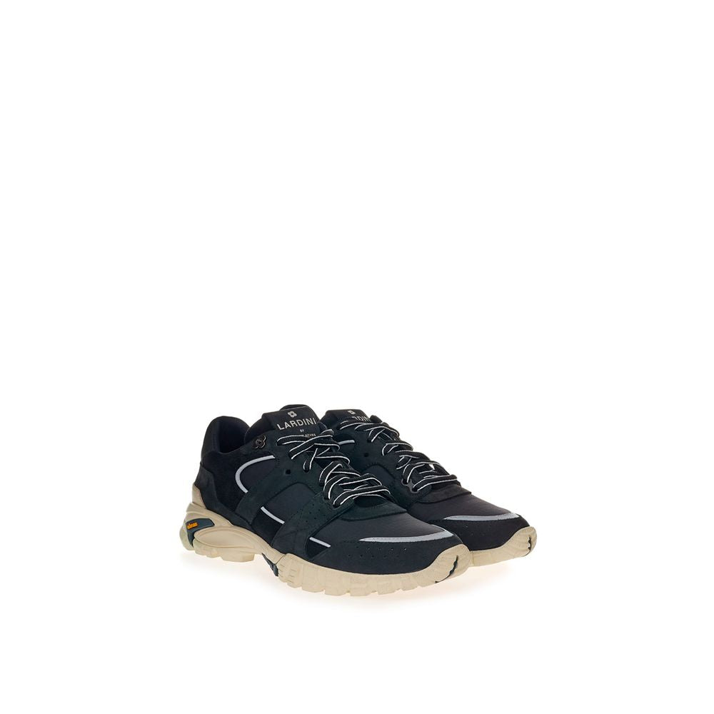 Lardini Schwarze Wildleder-Sneaker aus Leder