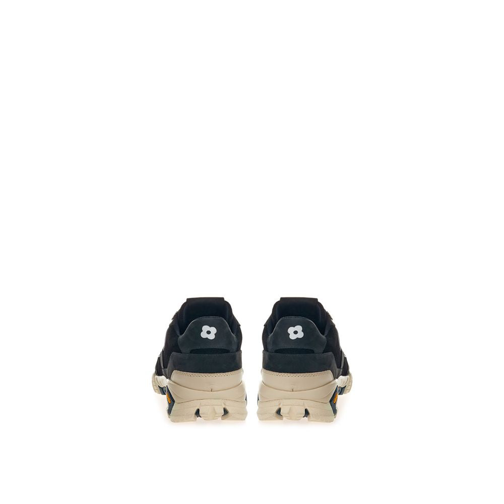 Lardini Schwarze Wildleder-Sneaker aus Leder