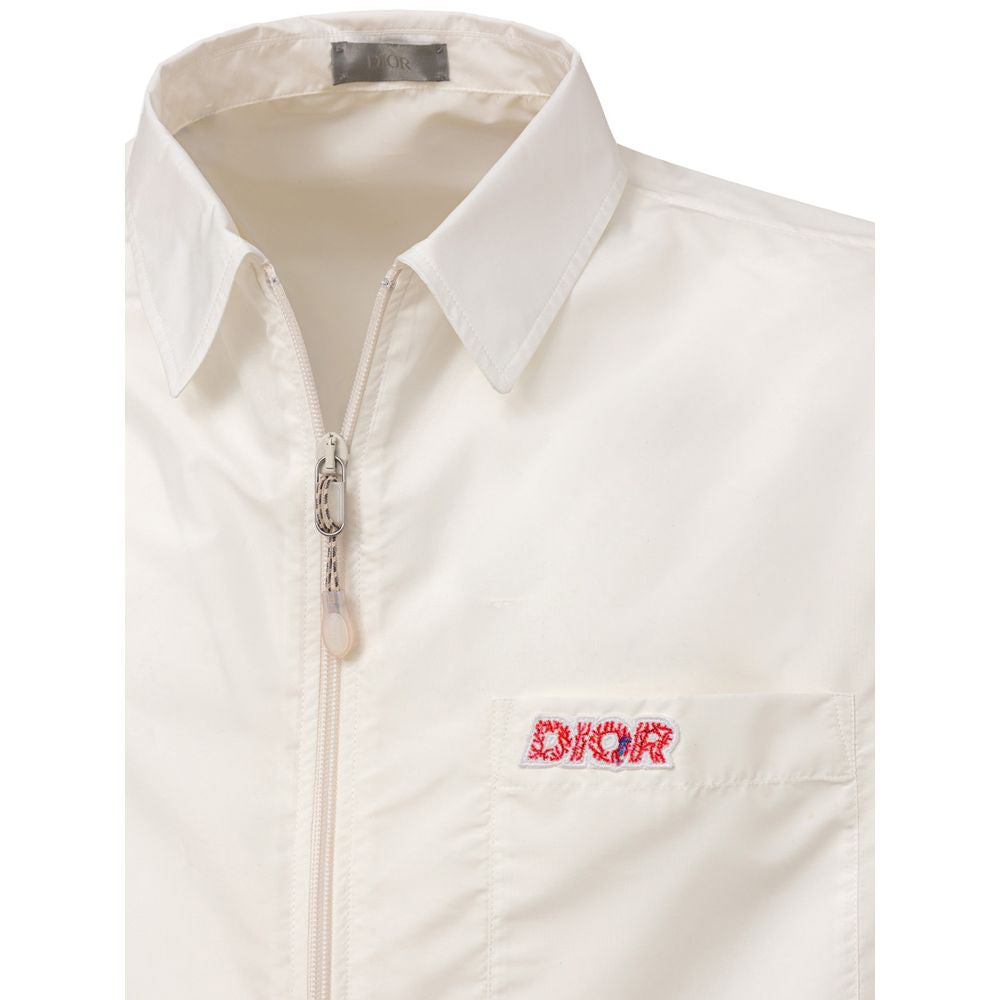 Dior Weißes Polyester-Kurzarmhemd