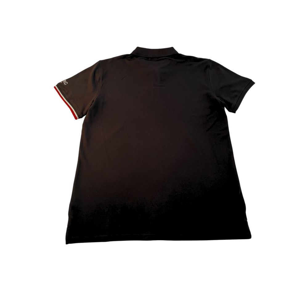 Iceberg Schwarzes Baumwoll-Poloshirt für Männer