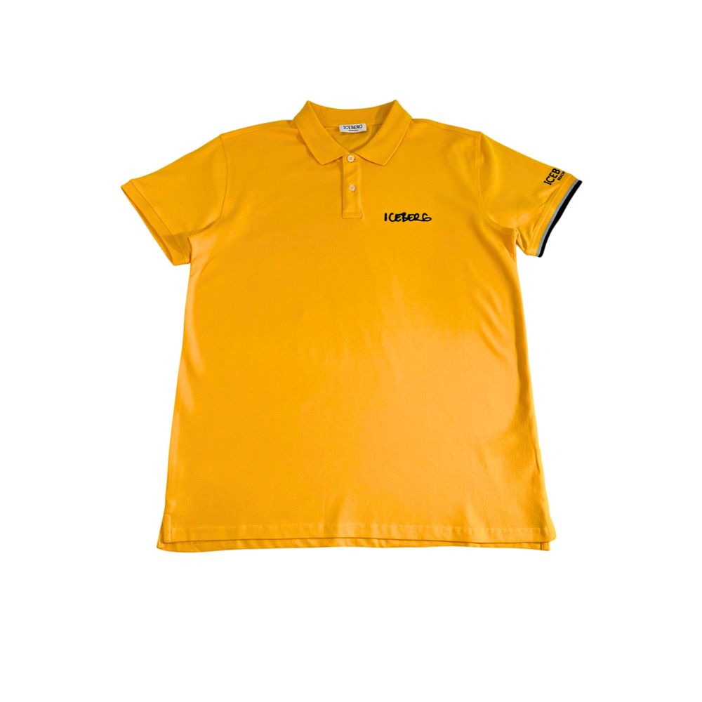 Iceberg Gelbes Baumwoll-Poloshirt für Männer