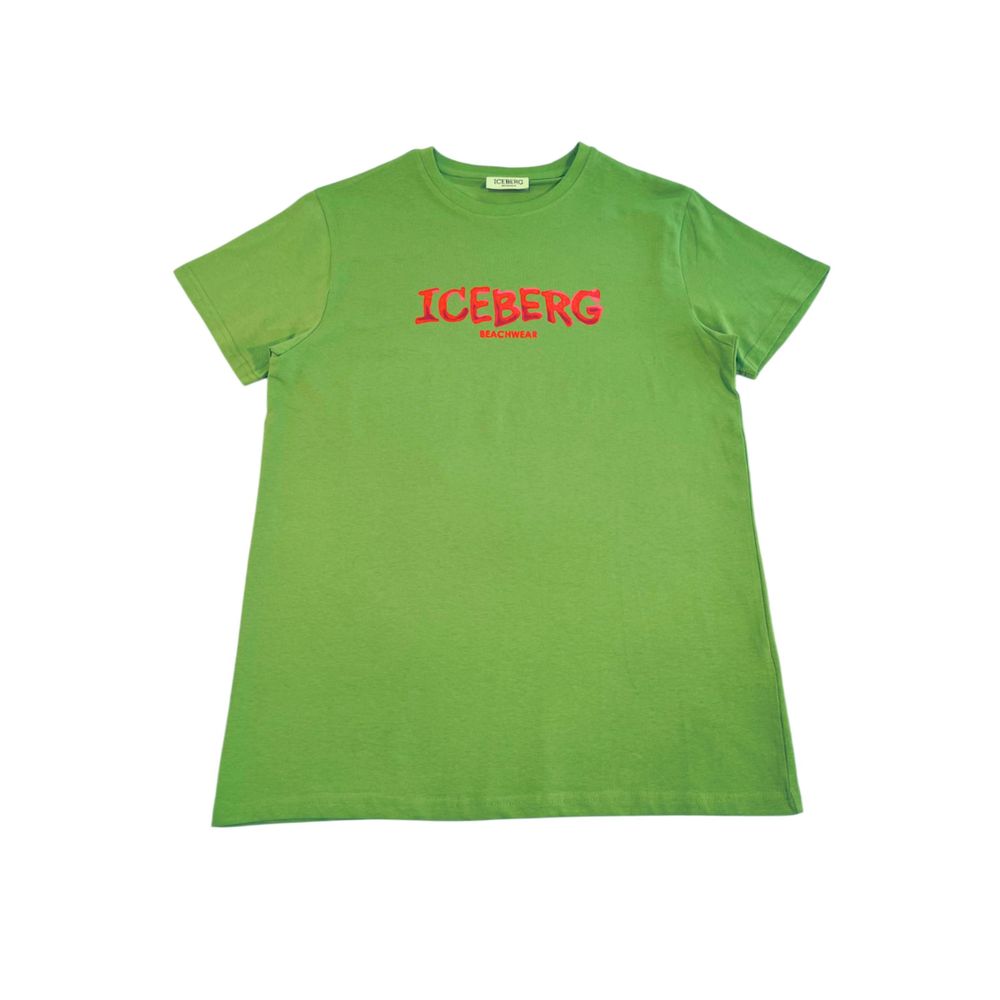 Iceberg Grünes Baumwolle Männer T-Shirt