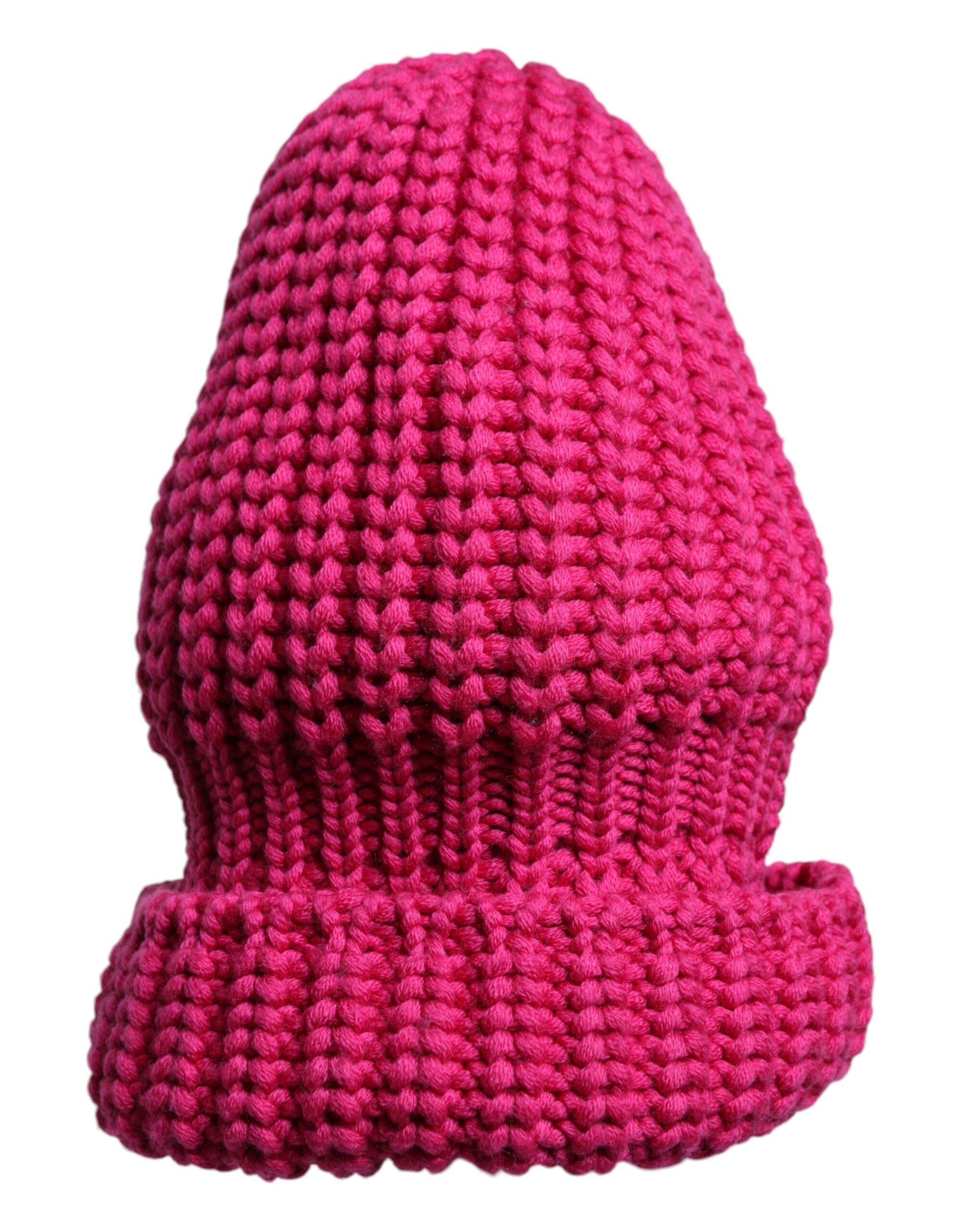 Dolce & Gabbana Rosa solide Wolle gestrickt Winter Beanie Hut