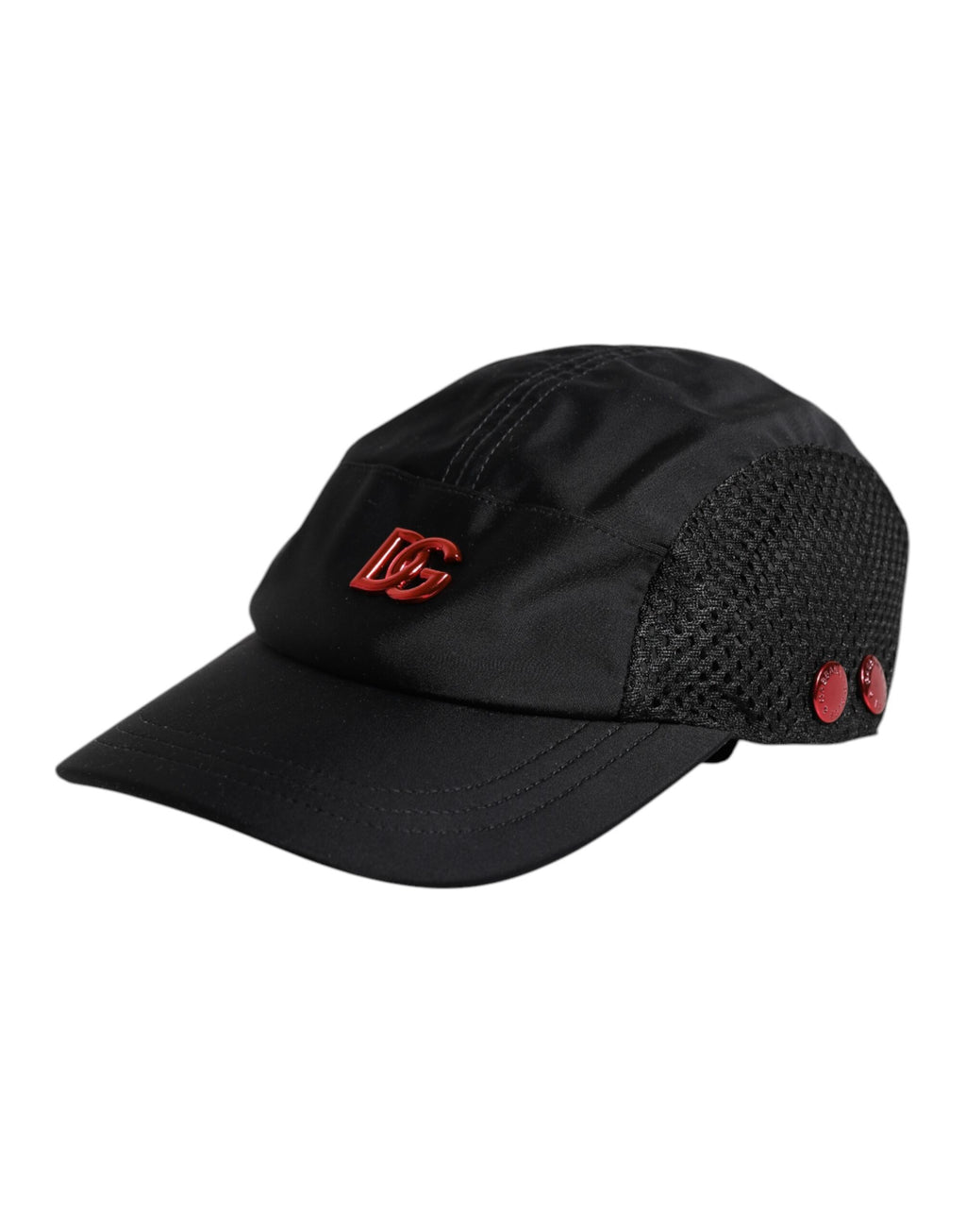 Dolce & Gabbana Schwarze Nylon Logo 6 Panels Baseballmütze