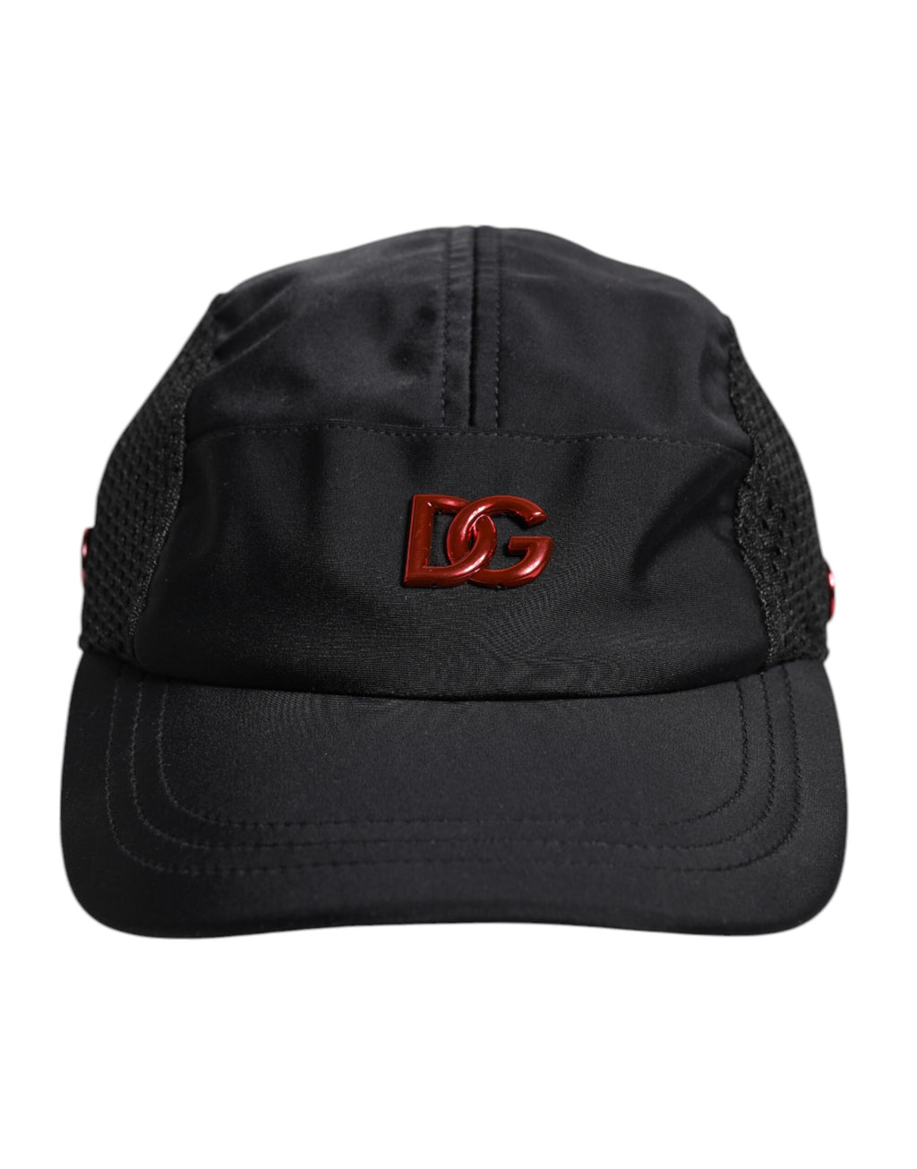 Dolce & Gabbana Schwarze Nylon DG Logo 6 Panels Baseballmütze