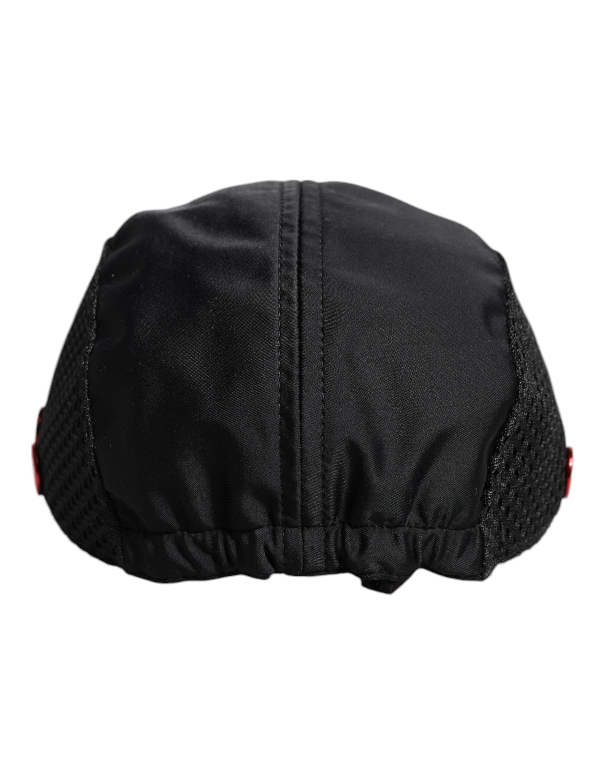 Dolce & Gabbana Schwarze Nylon DG Logo 6 Panels Baseballmütze