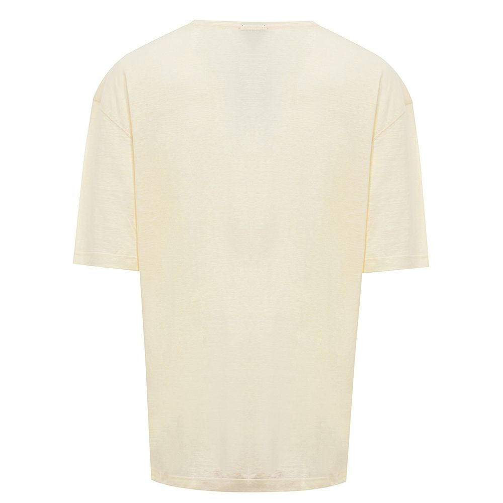 Corneliani T-Shirt aus gelbem Leinen