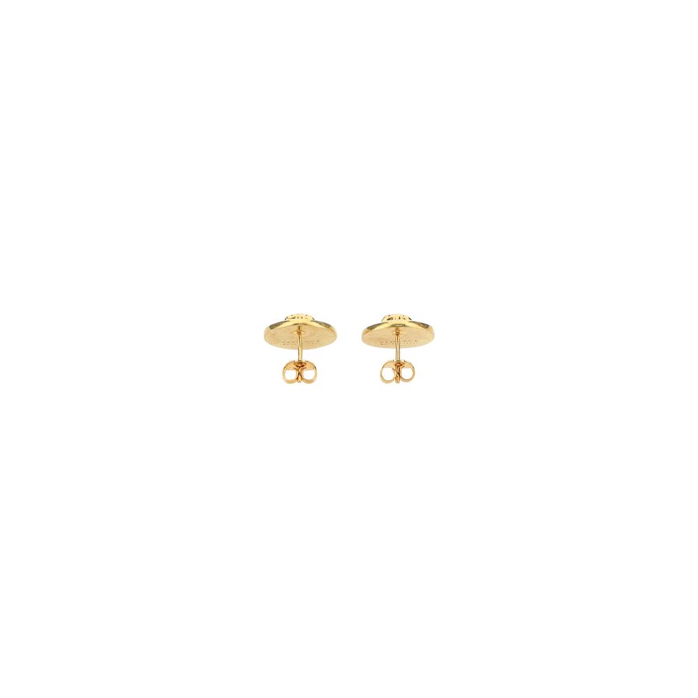 Versace Black Metal Earrings