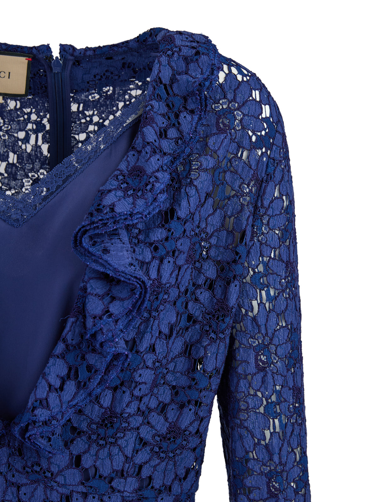 Gucci Blaues Kleid aus Viskose und Baumwolle, mittellang