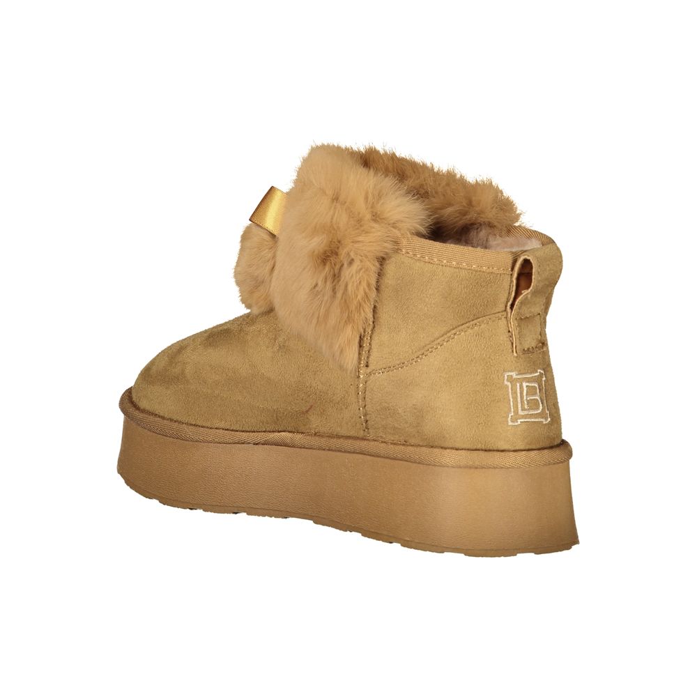 Laura Biagiotti Brauner Polyester Damenstiefel