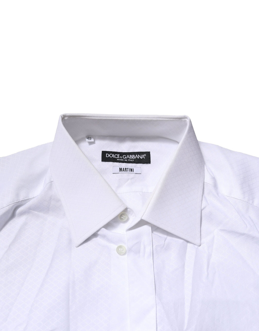 Dolce & Gabbana White MARTINI Long Sleeves Men Formal Shirt