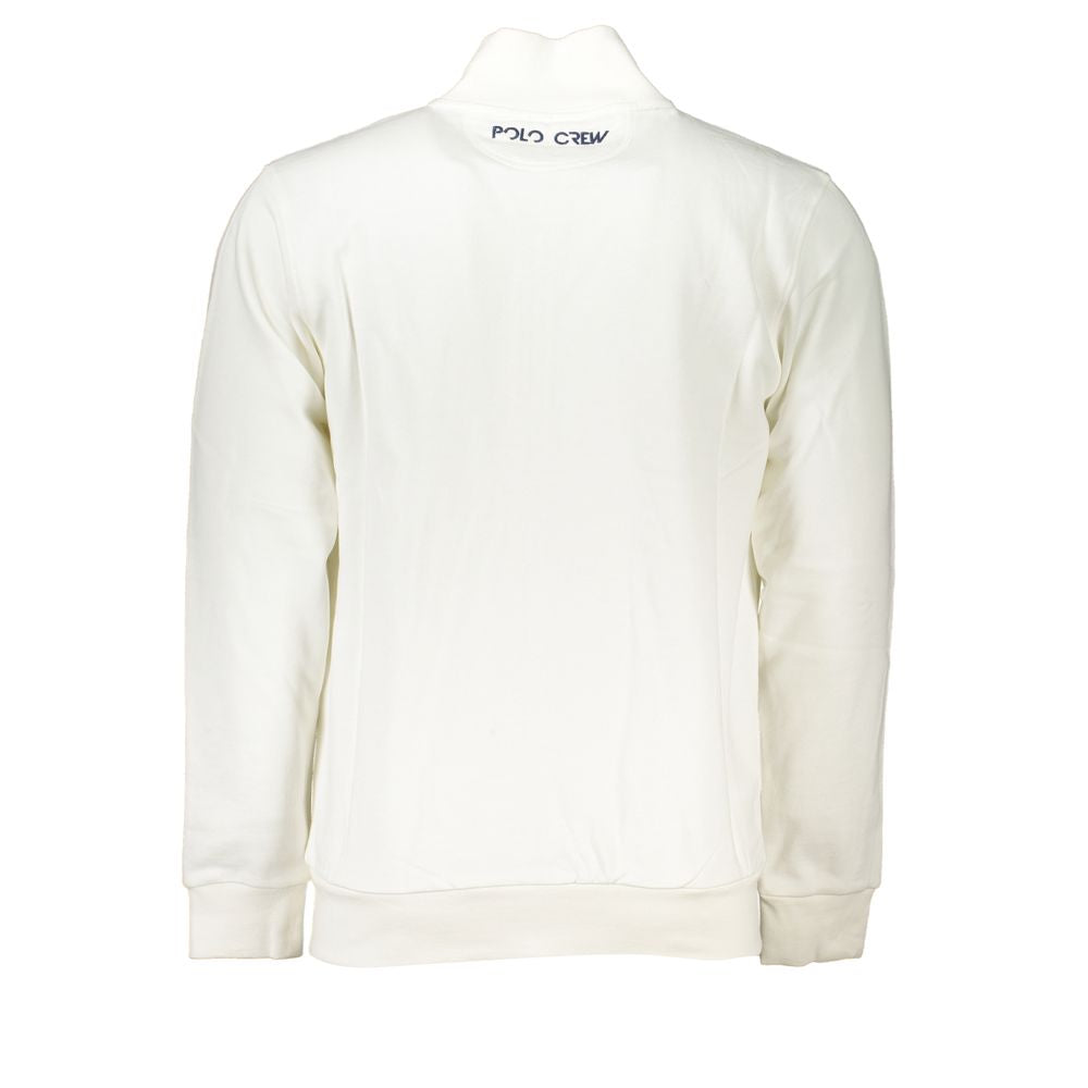 La Martina Weißer Baumwollpullover für Männer