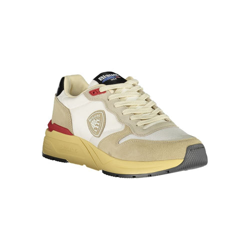 Blauer Beige Polyester Herren-Sneaker
