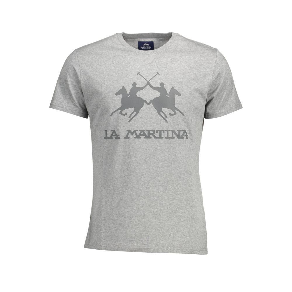 La Martina Braunes Baumwoll-T-Shirt für Männer