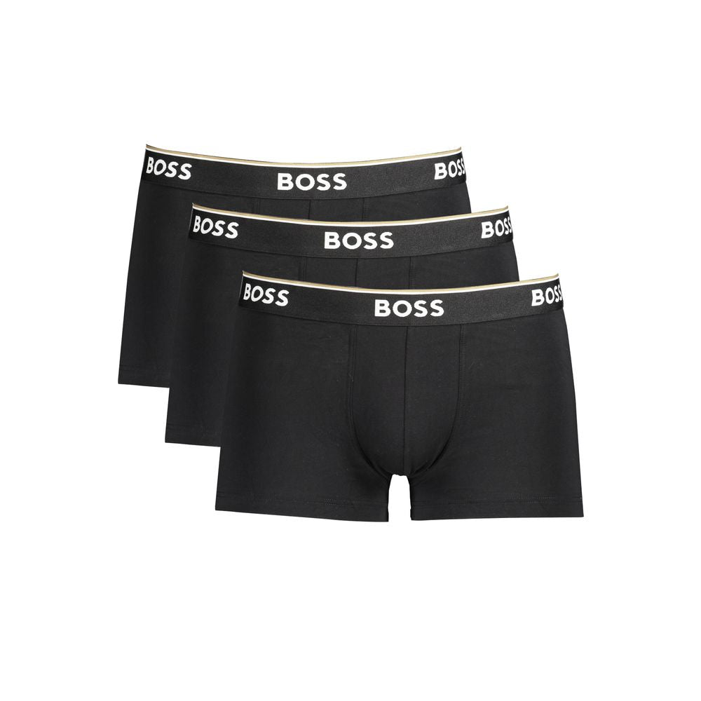 Hugo Boss Schwarz Baumwolle Männer Boxer Unterwäsche Pack