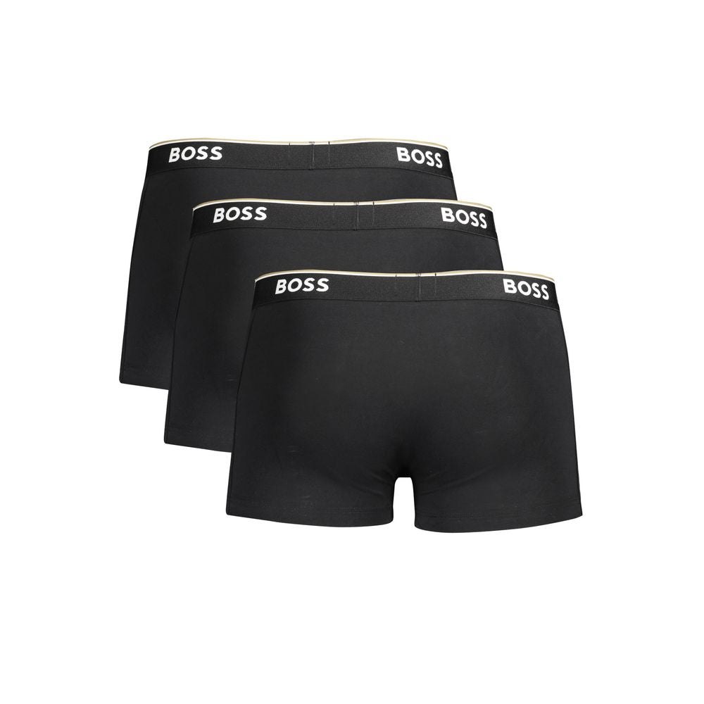 Hugo Boss Schwarz Baumwolle Männer Boxer Unterwäsche Pack