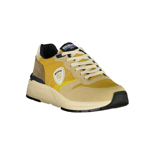 Blauer Beige Polyester Herren-Sneaker